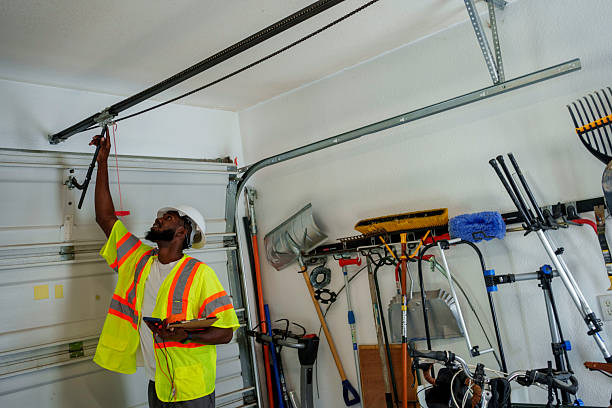 Professional Garage Door Panel Replacement technician working in Pixley, CA